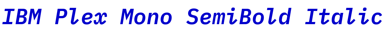 IBM Plex Mono SemiBold Italic लिपि
